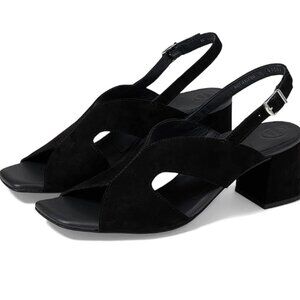 Paul Green Remy Black suede slingback small heel